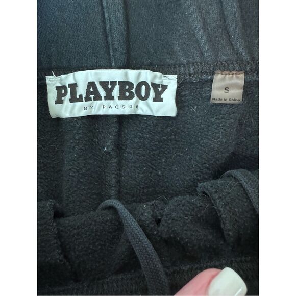 Playboy by PacSun Black Y2K Sweatpants Joggers Size Small - Picture 8 of 14